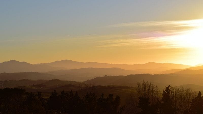 mountain during golden hour